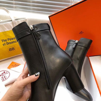 HERM Black Joueuse Ankle Boots