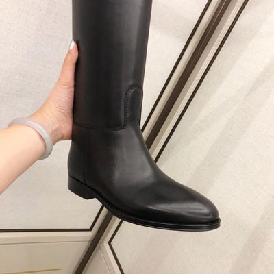 HERM Jumping Boots In Black Calfskin