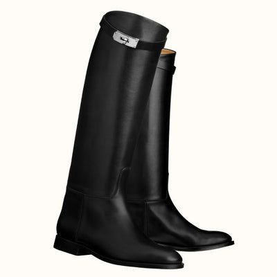 HERM Jumping Boots In Black Calfskin