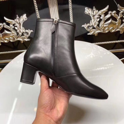 HERM Black Calfskin Power Low Boot