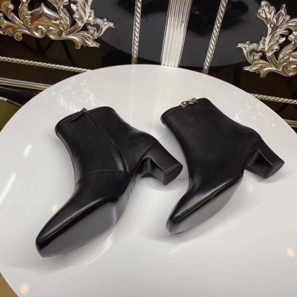HERM Black Calfskin Power Low Boot