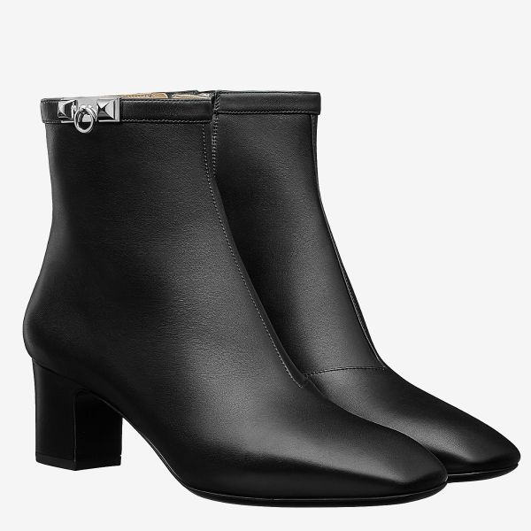 HERM Black Calfskin Power Low Boot