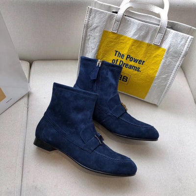 HERM Blue Saint Honore Ankle Boots