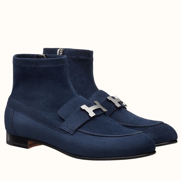 HERM Blue Saint Honore Ankle Boots