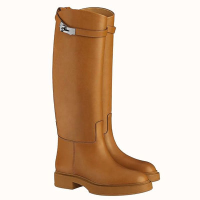 HERM Variation Boots In Brown Calfskin