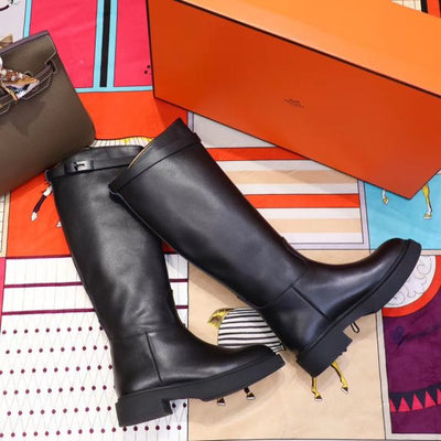 HERM Variation Boots In Black Calfskin