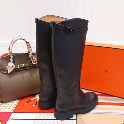 HERM Variation Boots In Black Calfskin