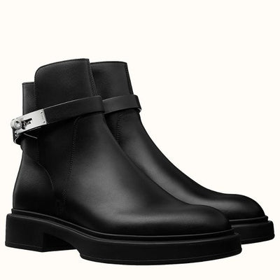 HERM Veo Ankle Boots In Black Calfskin
