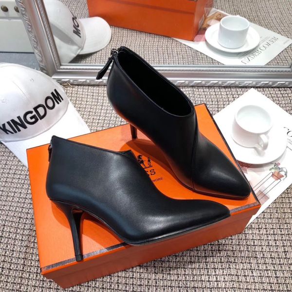 HERM Virginia Ankle Boot In Black Leather