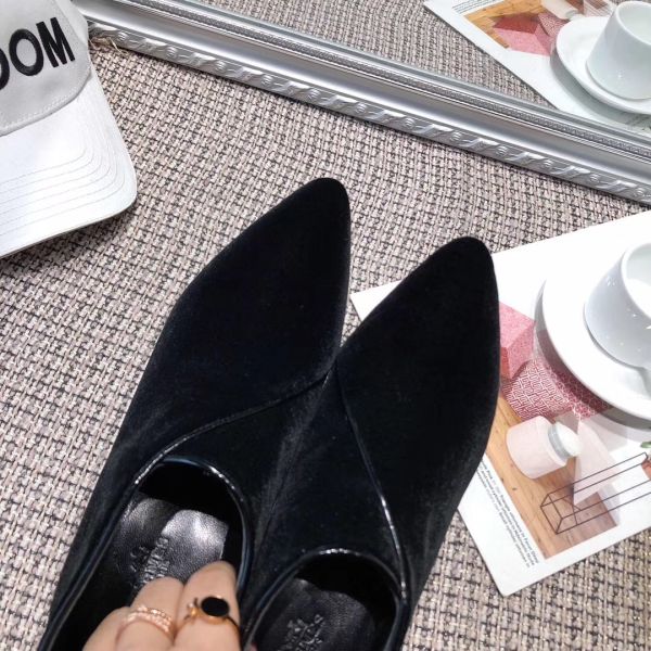 HERM Virginia Ankle Boots In Black Velvet