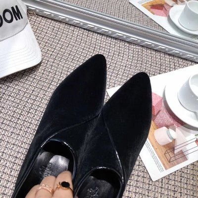 HERM Virginia Ankle Boots In Black Velvet