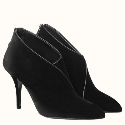 HERM Virginia Ankle Boots In Black Velvet