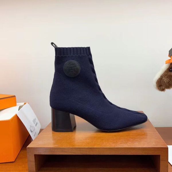 HERM Volver 60 Ankle Boot In Blue Knit