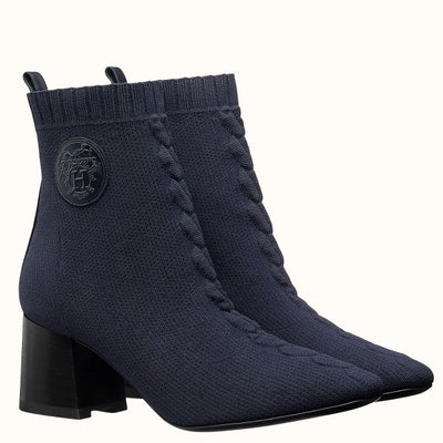 HERM Volver 60 Ankle Boot In Blue Knit