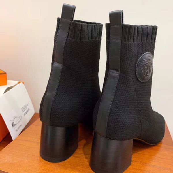 HERM Volver 60 Ankle Boot In Black Knit