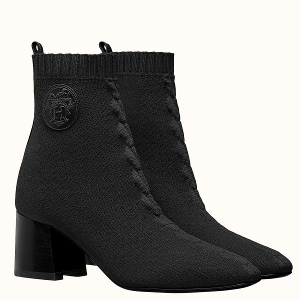 HERM Volver 60 Ankle Boot In Black Knit
