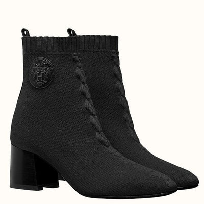 HERM Volver 60 Ankle Boot In Black Knit