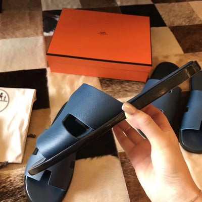 HERM Izmir Sandals In Colvert Epsom Leather