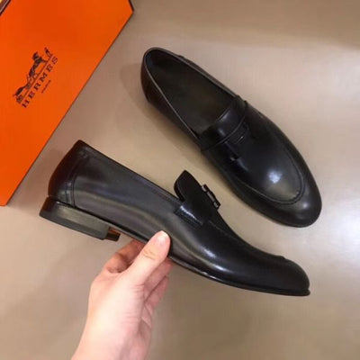 HERM Men's Paris Loafers In Black Calfskin