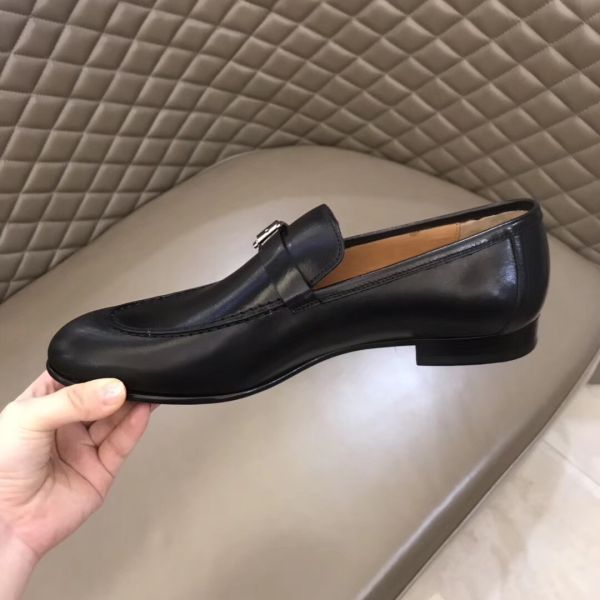 HERM Men's Monterey Loafers In Black Calfskin