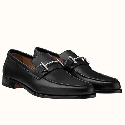 HERM Men's Sydney Loafers In Black Calfskin