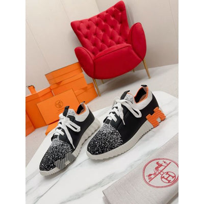 HERM Men's Depart Sneakers in Black Gradient Knit