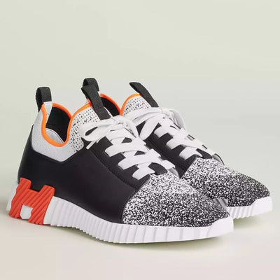 HERM Men's Depart Sneakers in Black Gradient Knit
