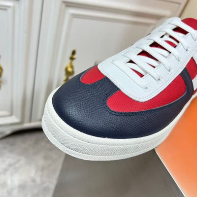 HERM Boomerang Sneakers In Multicolore Bordeaux Leather