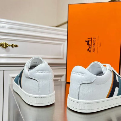 HERM Boomerang Sneakers In Multicolore Blue Leather