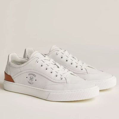 HERM Men's Get Sneakers in White Calfskin