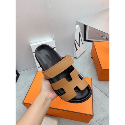 HERM Men's Chypre Sandals in Brown Calfskin