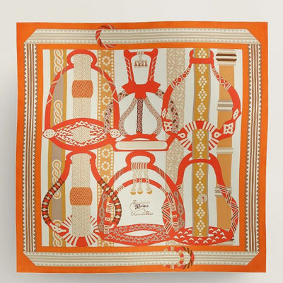 HERM Orange Fantaisie d'Etriers Shawl 140