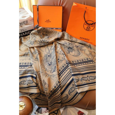 HERM Caramel Tatouages Marins Bandana Shawl 140