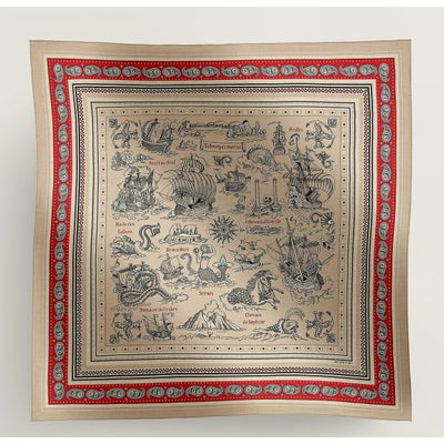 HERM Naturel Tatouages Marins Bandana Shawl 140