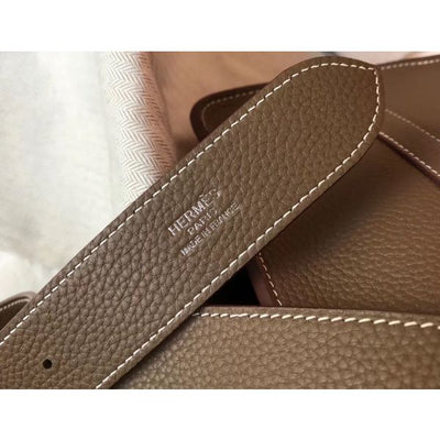HERM Steve 35 Messenger Bag In Taupe Clemence Calfskin