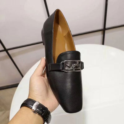 HERM Time Loafers In Black Goatskin