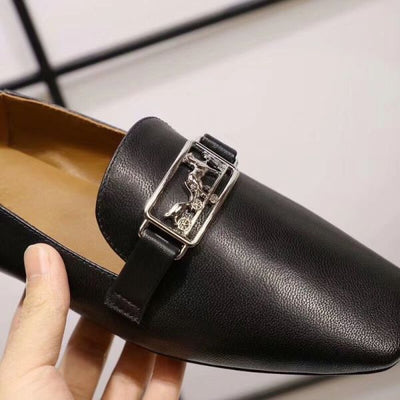 HERM Time Loafers In Black Goatskin