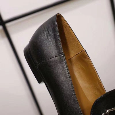 HERM Time Loafers In Black Goatskin