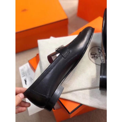 HERM Paris Loafers In Black Goatskin