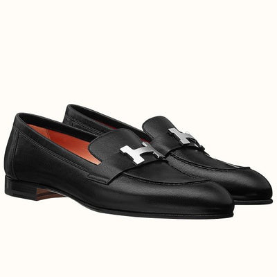 HERM Paris Loafers In Black Goatskin