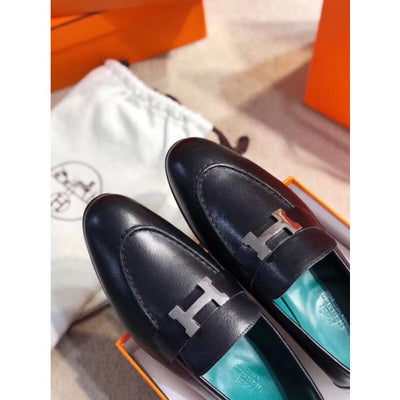 HERM Paris Loafers In Noir Goatskin