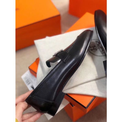 HERM Paris Loafers In Noir Goatskin