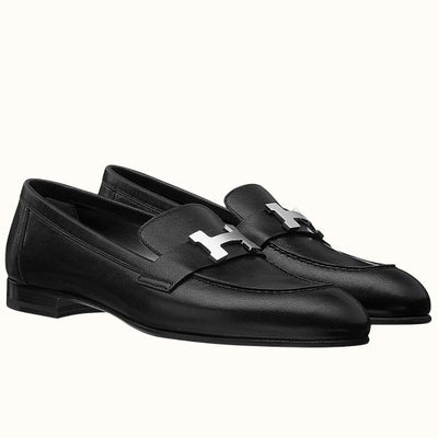 HERM Paris Loafers In Noir Goatskin