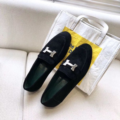 HERM Paris Loafers In Black Velvet
