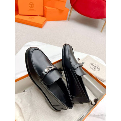 HERM Women's Destin Loafers in Black Leather