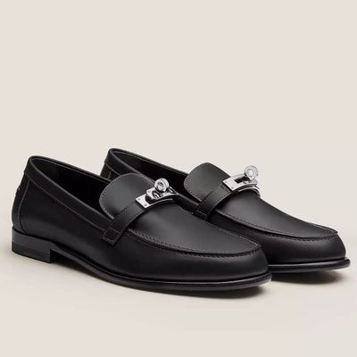 HERM Women's Destin Loafers in Black Leather