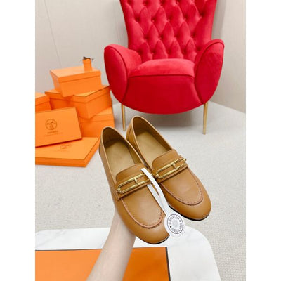 HERM Women's Colette Loafers in Brown Leather