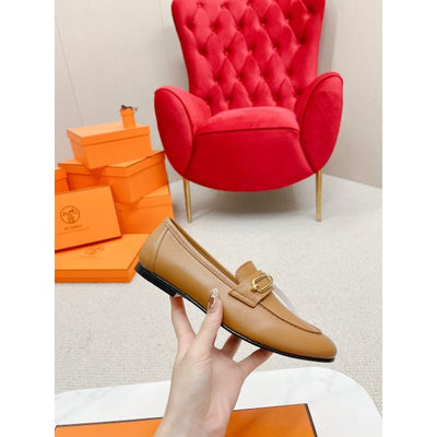 HERM Women's Colette Loafers in Brown Leather