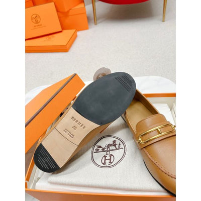 HERM Women's Colette Loafers in Brown Leather