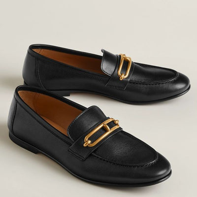 HERM Women's Colette Loafers in Black Leather